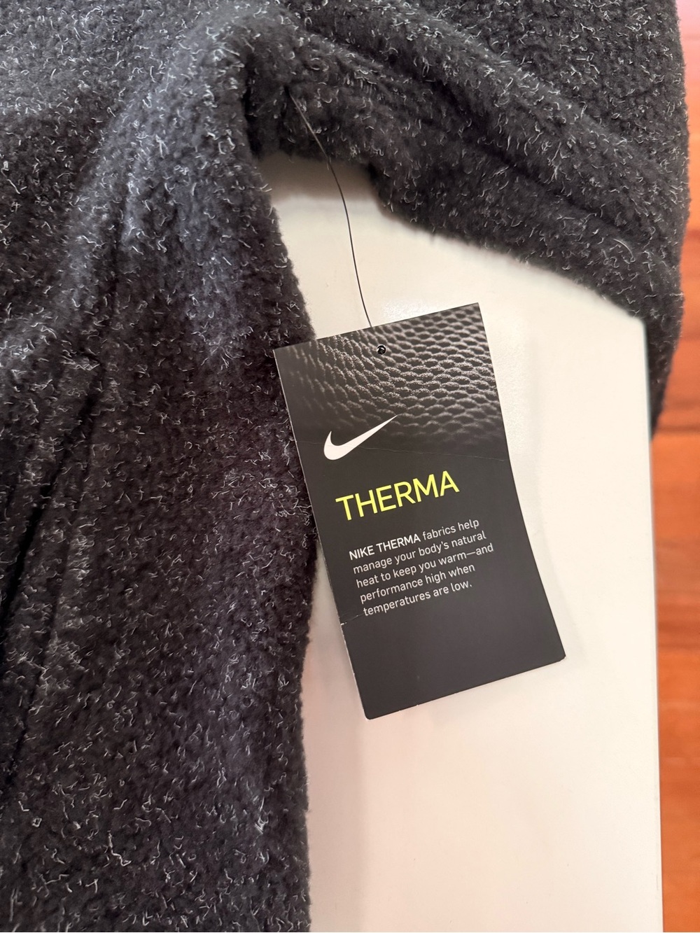 NWT- Nike Therma High-Neck Fleece Pullover Sweater - Dark Charcoal Sz Small - Picture 7 of 12